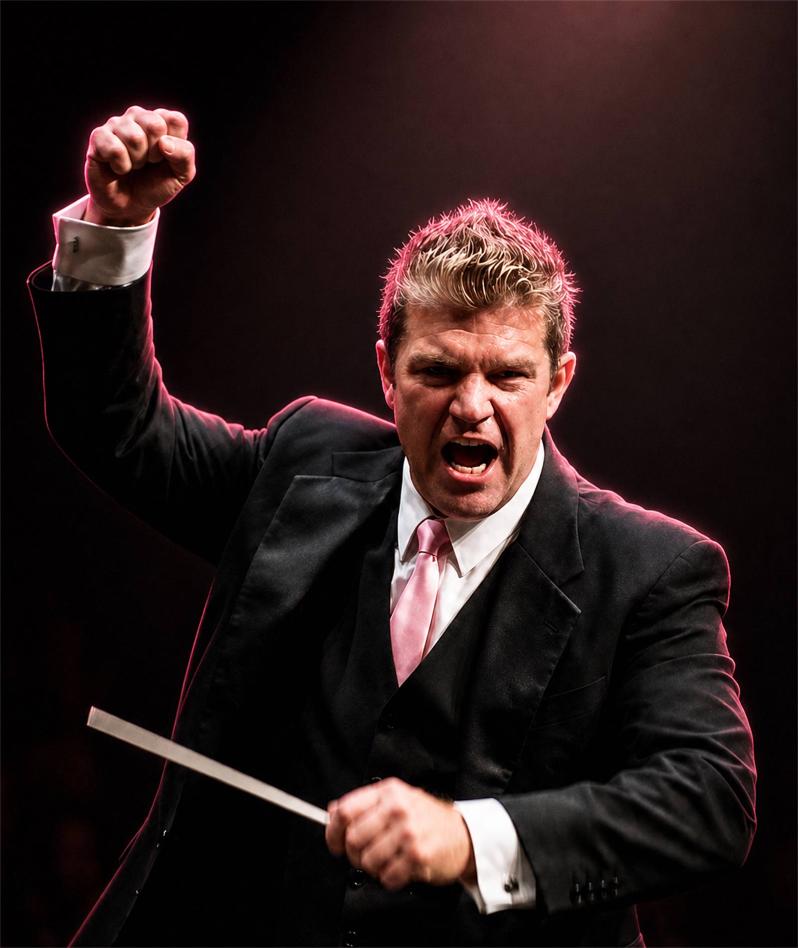Aaron Collins conducting the Space Coast Symphony Orchestra