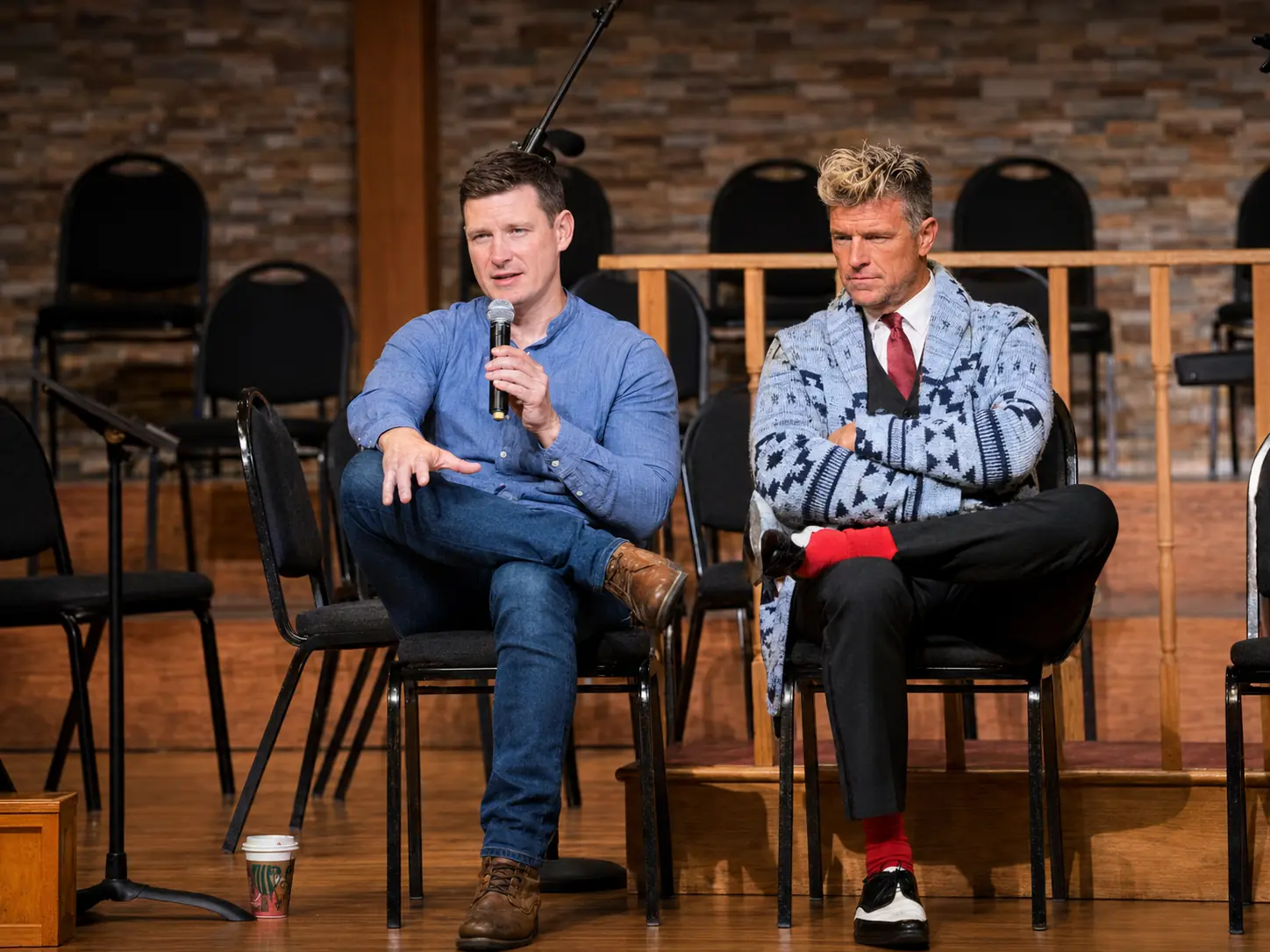 scso-emmet-aaron-vip-event-feature-1448×1086 Aaron Collins and Emmet Cahill during a question-and-answer session